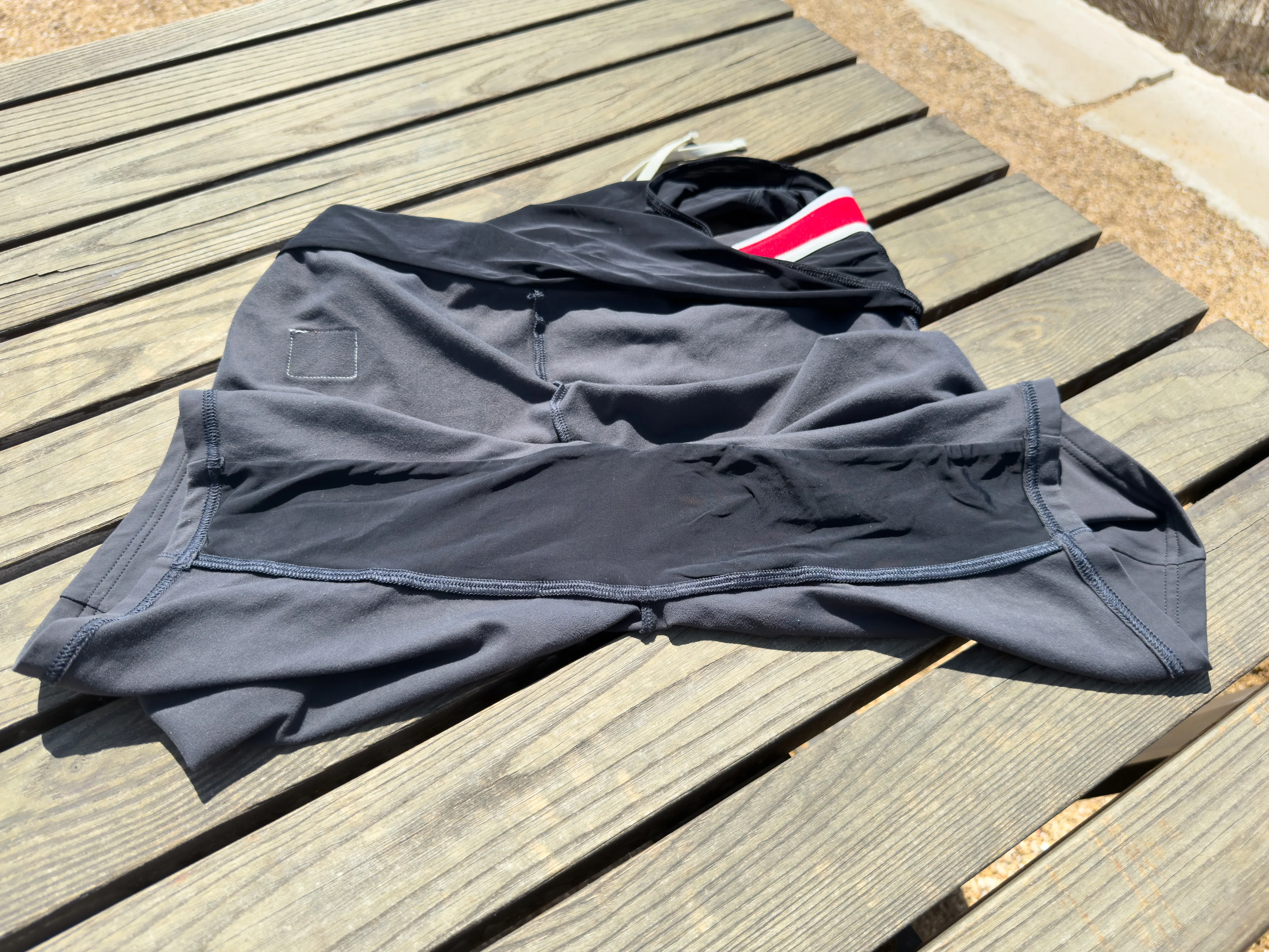 Inside view of the inner thigh lining