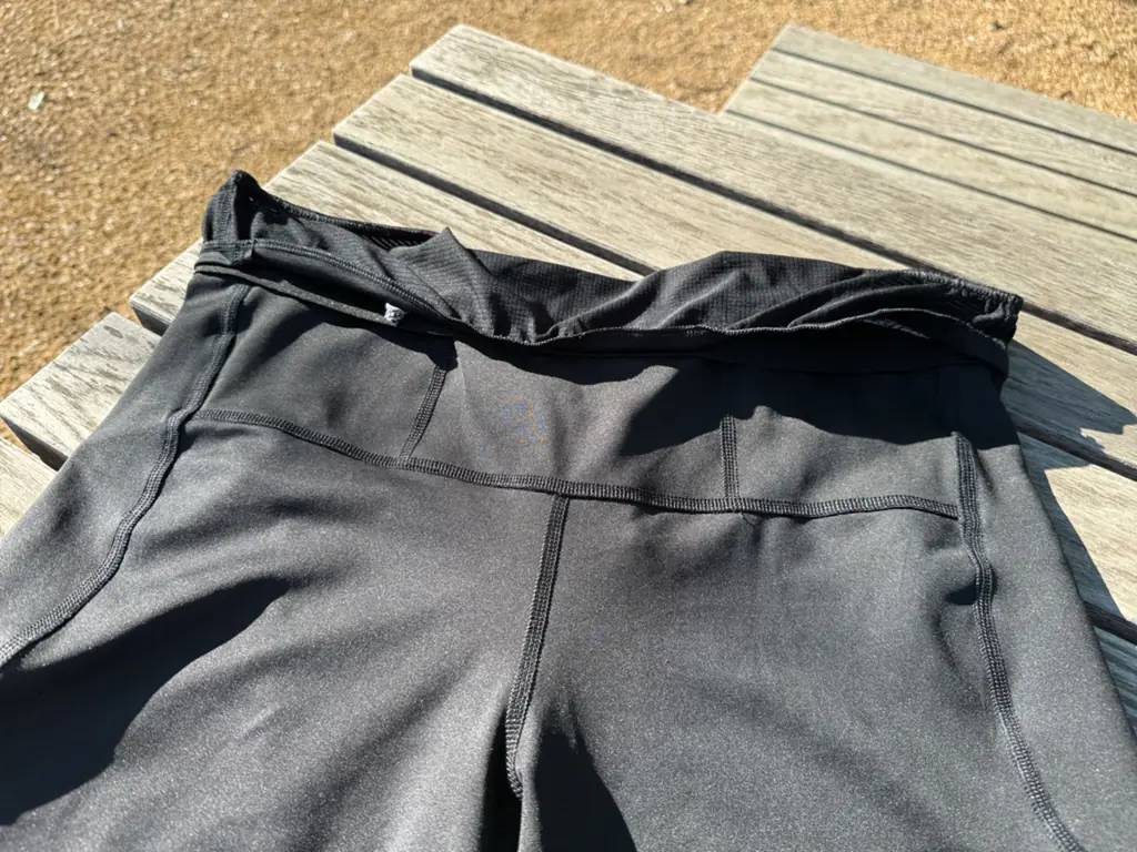 A close shot of the inside of the rear pocket construction, showing all the tidy, flat seams A close shot of the inside of the rear pocket construction, showing all the tidy, flat seams